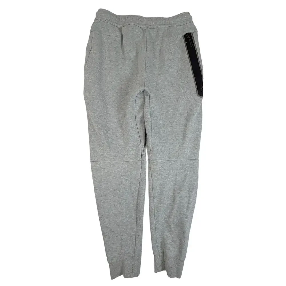 Nike Tech Fleece Joggers Mens Small Gray Black Tapered Sweatpants Zip Pocket